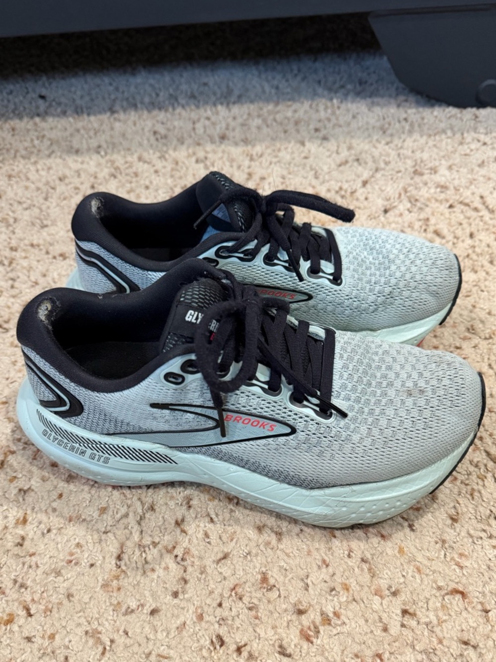 Brooks Glycerin Running Shoes in Mint and Black